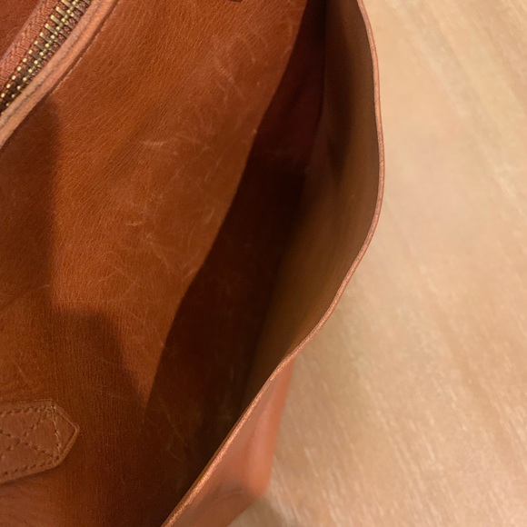 Madewell  Small Brown   Zip  TopTransport Tote - Picture 6 of 16